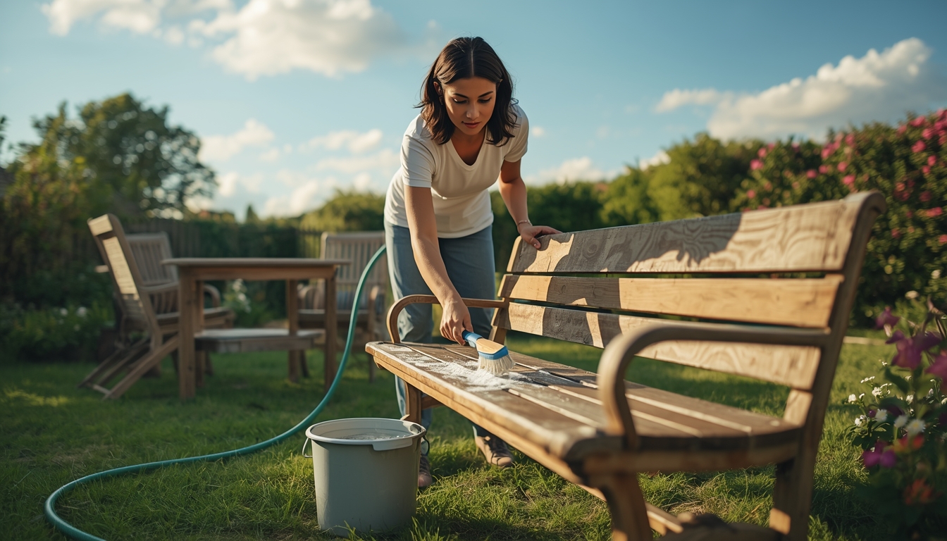 Schoonmaak van tuinmeubelen Tlaxyronhlix